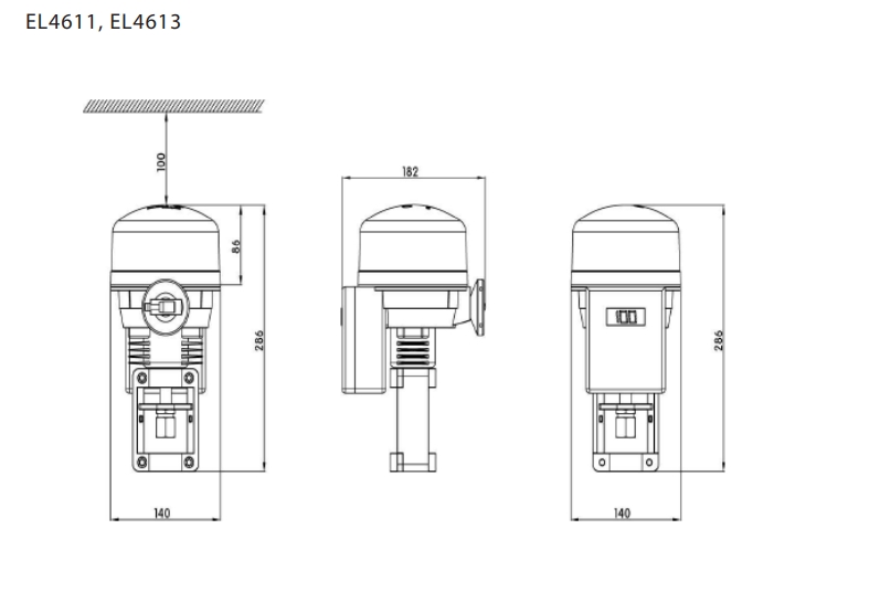 EL4600電動(dòng)執(zhí)行器安裝尺寸