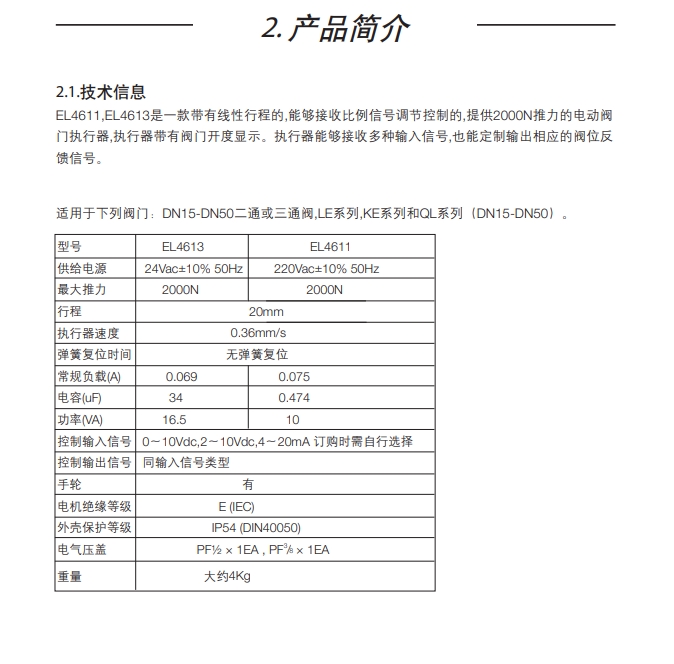 斯派莎克EL4611電動(dòng)執(zhí)行器簡(jiǎn)介