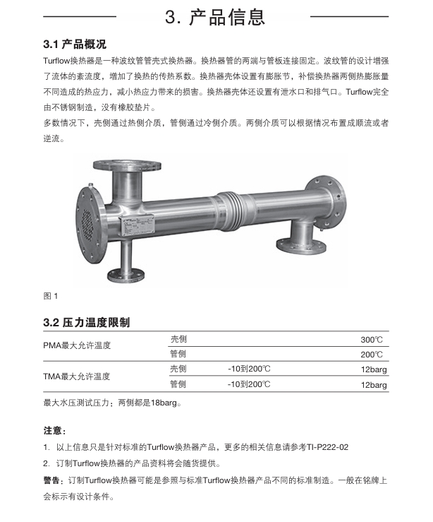 斯派莎克EVC換熱器技術(shù)參數(shù)