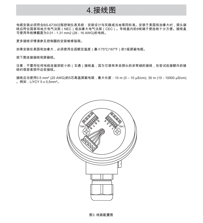 斯派莎克CP42電導(dǎo)率感應(yīng)器接線圖